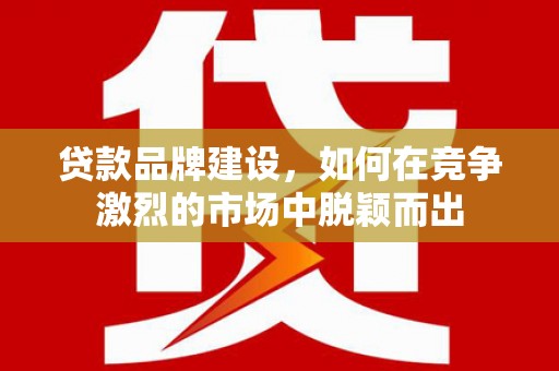 克孜勒苏柯尔克孜贷款品牌建设，如何在竞争激烈的市场中脱颖而出
