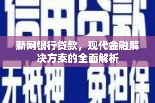 克孜勒苏柯尔克孜新网银行贷款，现代金融解决方案的全面解析