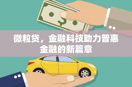 克孜勒苏柯尔克孜微粒贷，金融科技助力普惠金融的新篇章