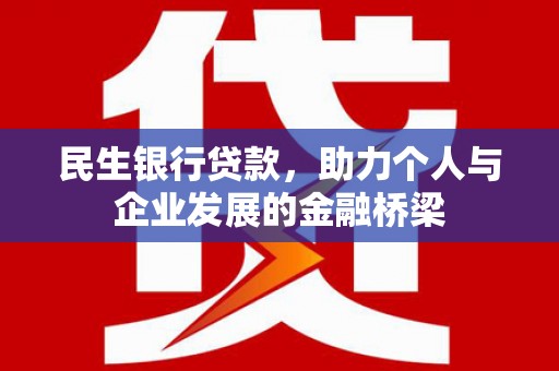 克孜勒苏柯尔克孜民生银行贷款，助力个人与企业发展的金融桥梁