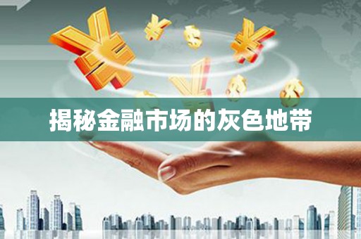 克孜勒苏柯尔克孜揭秘金融市场的灰色地带